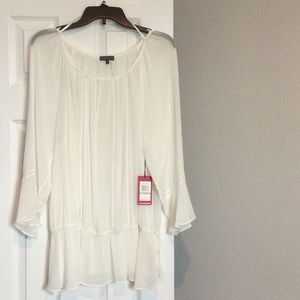 Beautiful ivory sheer tunic